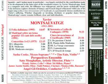 CD Sasha Cooke: Madrigal / Cinco Invocaciones Al Crucificado / Folia Daliniana / Concertino 1+13