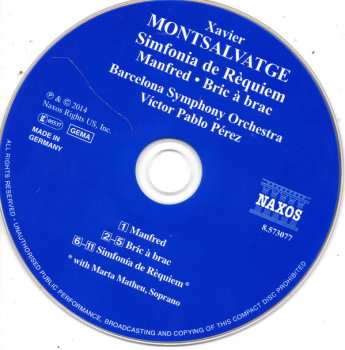 CD Orquestra Simfònica De Barcelona I Nacional De Catalunya: Simfonia de Rèquiem ● Manfred ● Bric à Brac