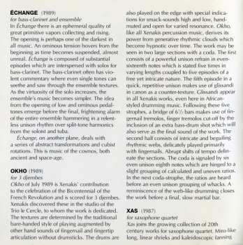 CD Iannis Xenakis: Ensemble Music 2