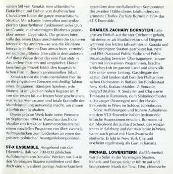 CD Iannis Xenakis: Ensemble Music 2