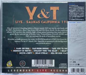 CD Y & T: Live...Salinas California 1983