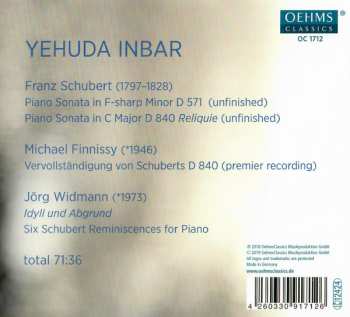 CD Franz Schubert: Schubert: Unfinished Sonatas D 571 & D 840 / Finnissy / Widmann