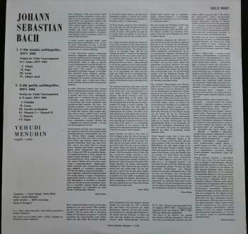 LP Johann Sebastian Bach: Sonata For Violin Unaccompanied In C Major, BWV 1005 / Partita For Violin Unaccompanied In C Major, BWV 1006