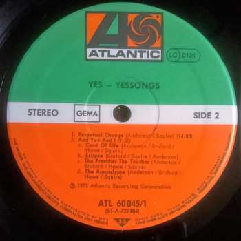 3LP Yes: Yessongs