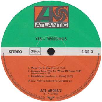 3LP Yes: Yessongs