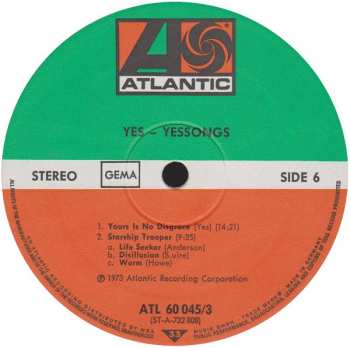 3LP Yes: Yessongs