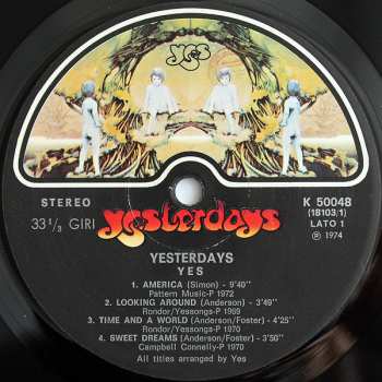 LP Yes: Yesterdays