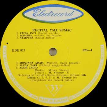 LP Yma Sumac: Recital