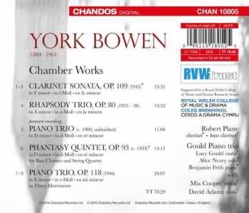 CD York Bowen: Phantasy Quintet / Piano Trios / Clarinet Sonata