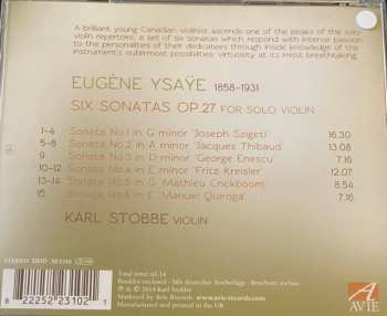 CD Eugene Ysaye: Sonatas For Solo Violin 
