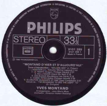 LP Yves Montand: Montand D'hier Et D'aujourd'hui