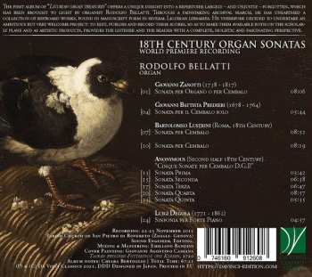 CD Rodolfo Bellatti: 18th Century Organ Sonatas