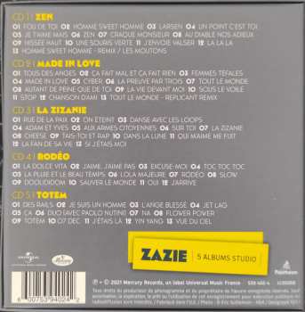 5CD/Doos Zazie: 5 Albums Studio