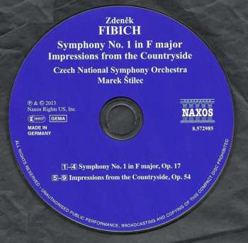 CD Czech National Symphony Orchestra: Symphony No. 1 In F Major, Op. 17 / Impressions From The Countryside, Op. 54
