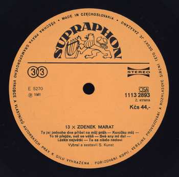 LP Zdeněk Marat: 13 x Zdeněk Marat