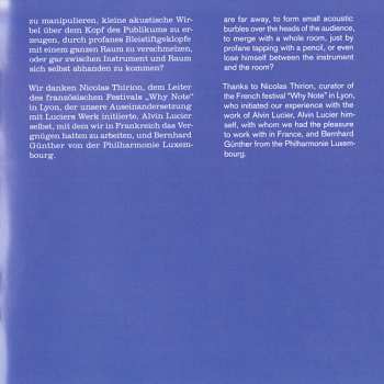 CD Zeitkratzer: Old School: Alvin Lucier