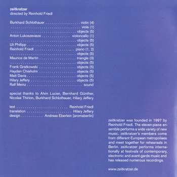 CD Zeitkratzer: Old School: Alvin Lucier