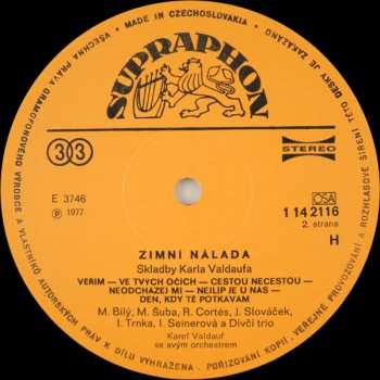 LP Orchester Karel Valdauf: Zimní Nálada