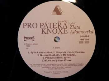 LP Zlata Adamovská: Písničky Pro Pátera Knoxe