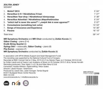 CD Zoltán Jeney: Wohin?