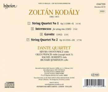 CD Zoltán Kodály: String Quartets Nos 1 & 2 · Intermezzo & Gavotte