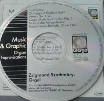 CD Zsigmond Szathmáry: Music & Graphic / Organ Improvisations