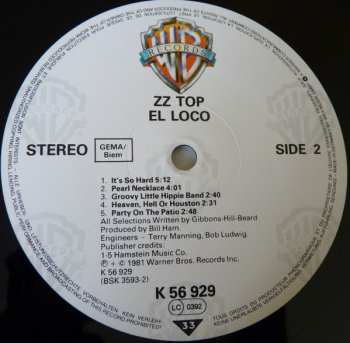 LP ZZ Top: El Loco